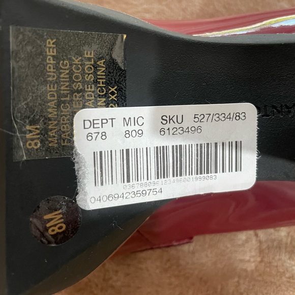 Antonio Melani Chunky Lug Platform Shoe Burgundy (8M) NWT - Picture 5 of 9